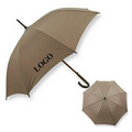 60" Auto Open Wooden Hook Handle Umbrella